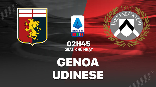 Genoa vs Udinese 2h45 ngày 25/2 (Serie A 2023/24) Sau khi thua đậm Atalanta 1-4 ngay trên sân nhà, Genoa đã suýt đứng dậy mạnh mẽ nếu không bị Napoli chock thủng lưới đúng vào phút 90, qua đó đánh rơi 2 điểm đầy nuối tiếc. Dẫu sao HLV Alberto Gilardino cùng các học trò vẫn đang trong chuỗi ngày tươi đẹp kéo dài từ giữa tháng 12/2023 tới nay. Hãy đến 33WIN cá cược bóng đá để biết thêm thông tin nhé .