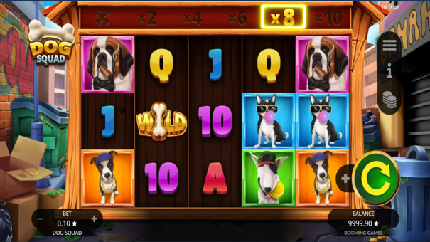 Dog Squad Slot có thiết kế cổ điển bao gồm 5 cuộn, 3 hàng cùng 10 dòng thanh toán cố định. Trò chơi cung cấp nhiều tính năng nổi bật như biểu tượng Wild, biểu tượng xếp chồng, hệ số thắng ngẫu nhiên và Vòng quay miễn phí. Hãy đến 33WIN trò chơi trực tuyến để biết thêm thông tin nhé.