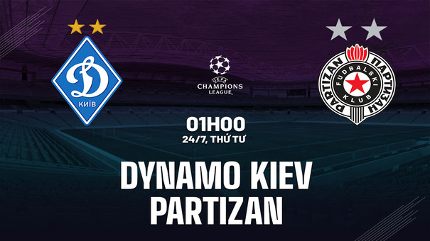 Nhận định Dynamo Kiev vs Partizan 1h00 ngày 24/7 (Champions League 2024/25). Hãy đến 33WIN cá cược bóng đá .